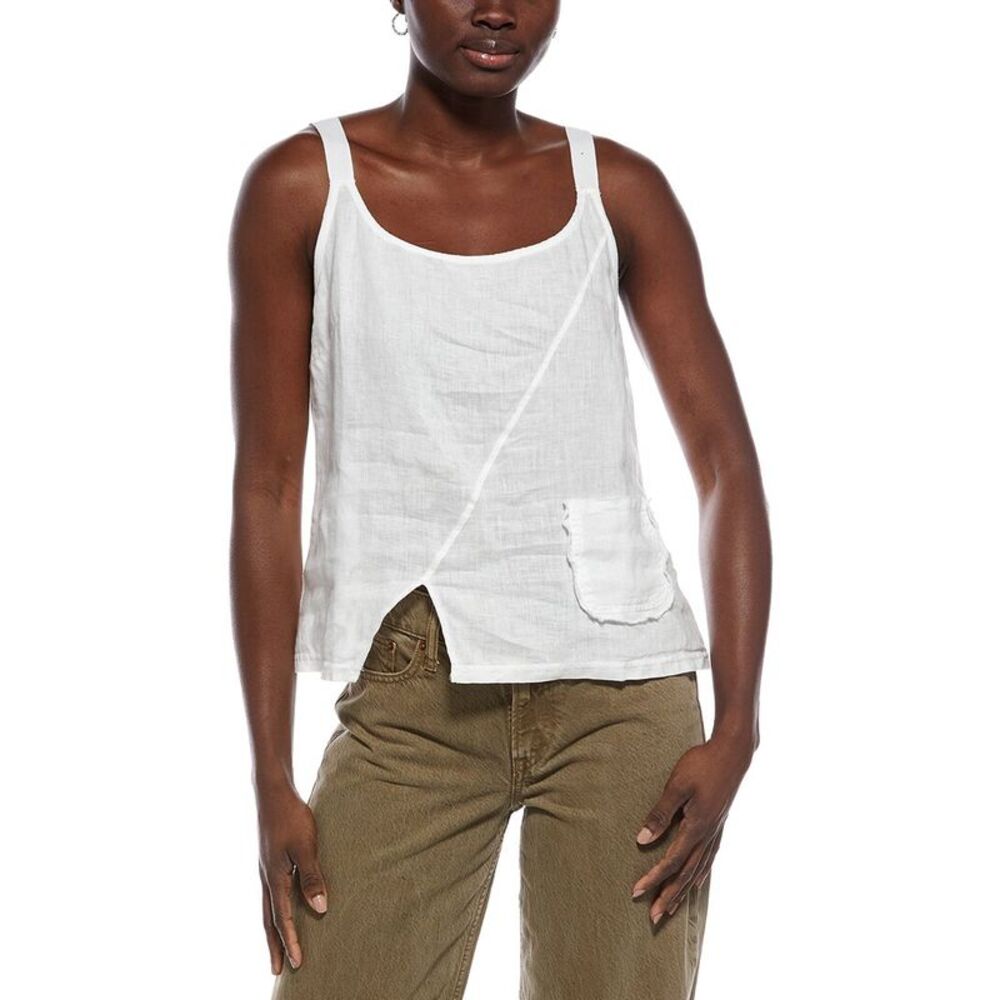 Xcvi Womens  Kiesten Linen Tank, White